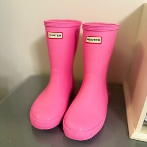 Hunter Kids Rain Boots - Hot Pink - Size 1 - Excellent Condirion